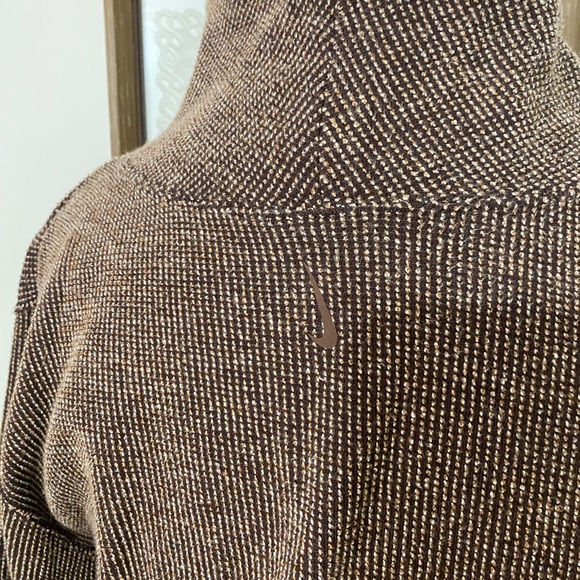 Nike Yoga Women's Therma-Fit Brown Cowl Neck Sweater - Picture 5 of 7